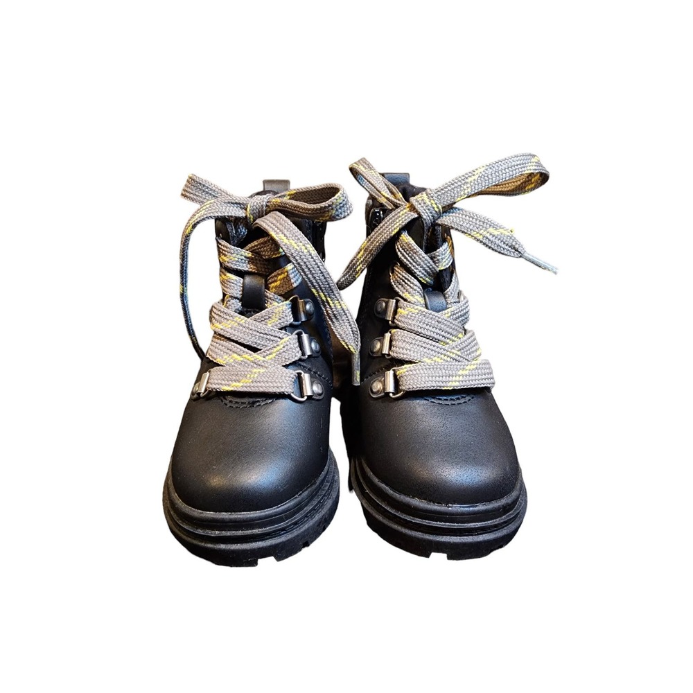 Toddler Black Combat Boots Size 6